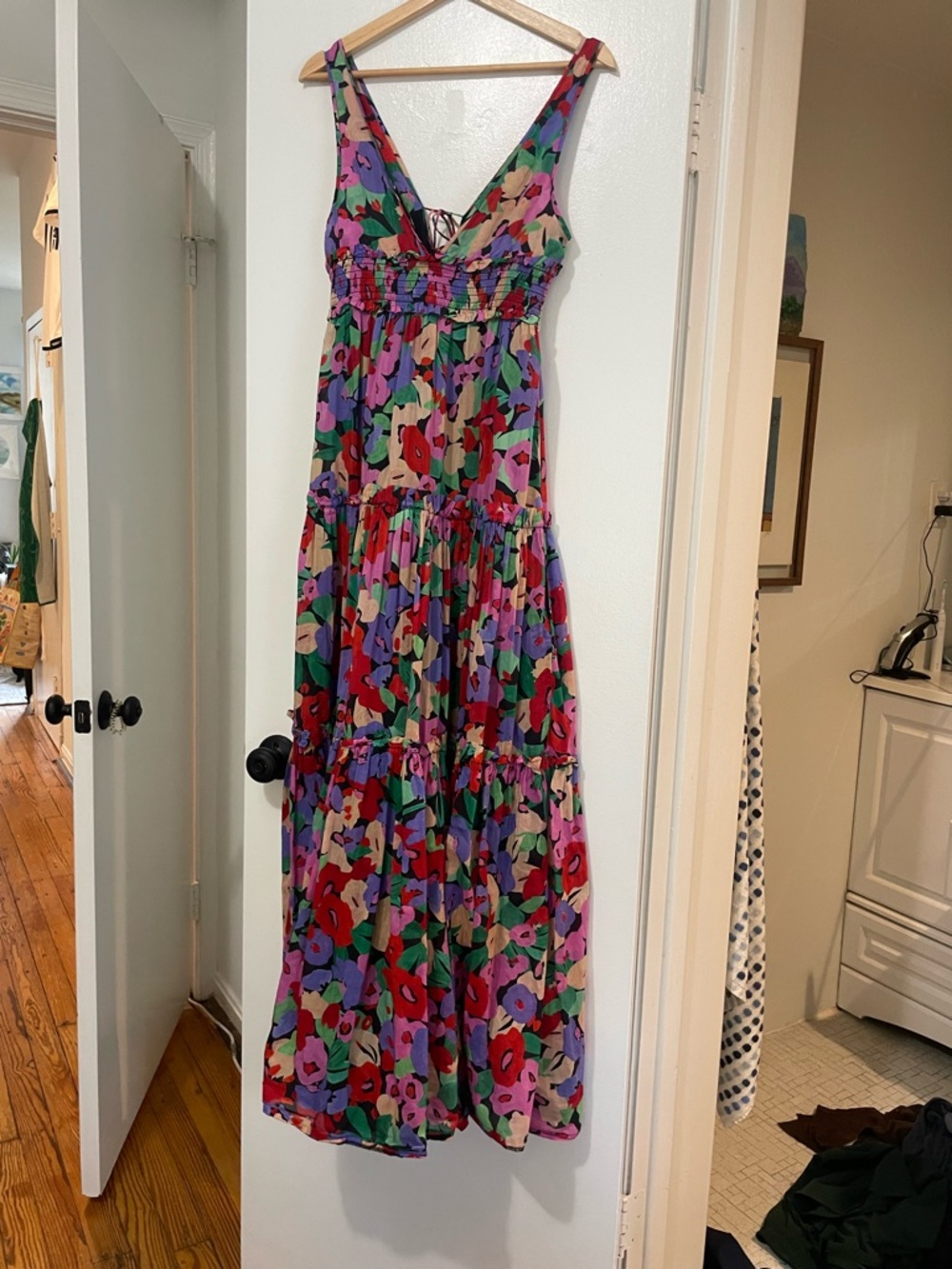 Nicholas Myla Maxi Dress 2 Silk floral flowy - Picture 4 of 8
